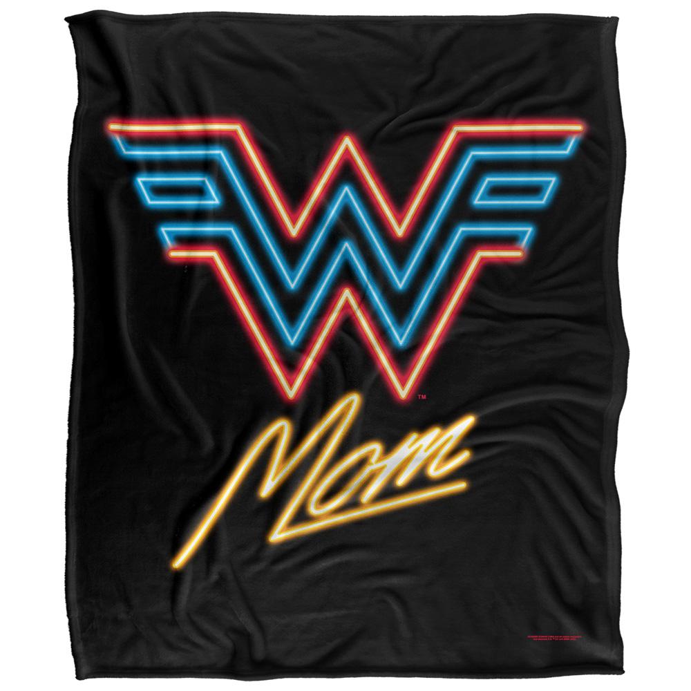 Multicoloured - Front - Wonder Woman Mom Neon Blanket