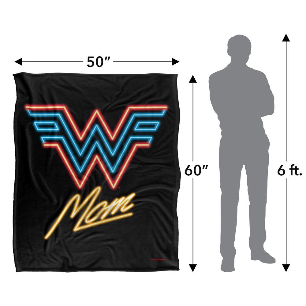 Multicoloured - Pack Shot - Wonder Woman Mom Neon Blanket