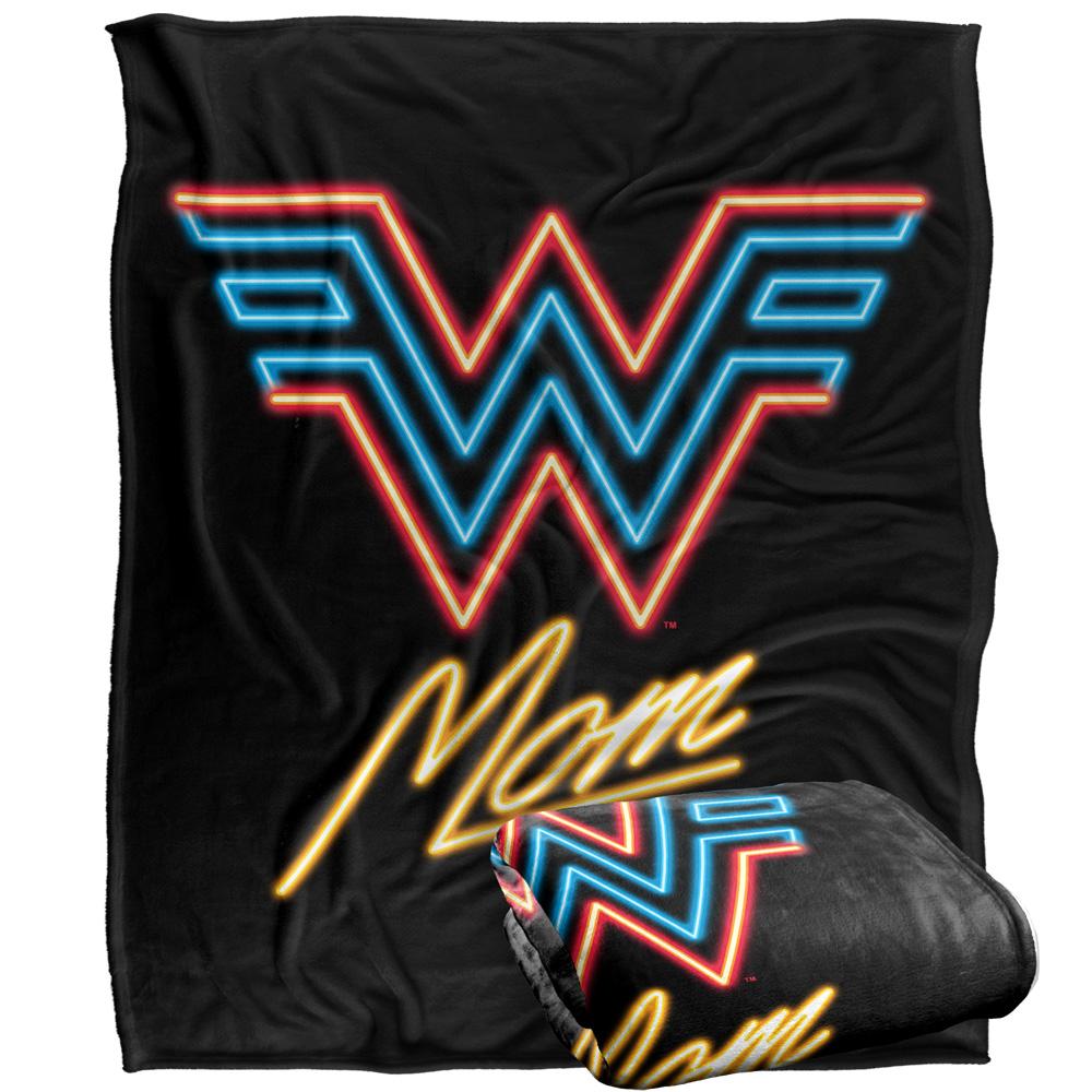 Multicoloured - Side - Wonder Woman Mom Neon Blanket