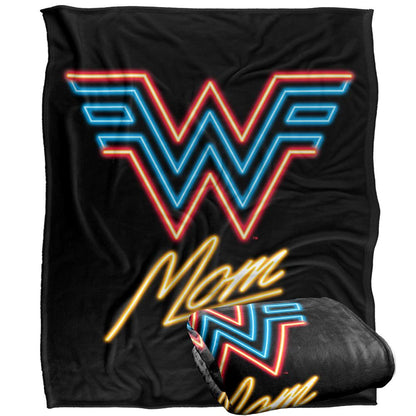 Multicoloured - Side - Wonder Woman Mom Neon Blanket