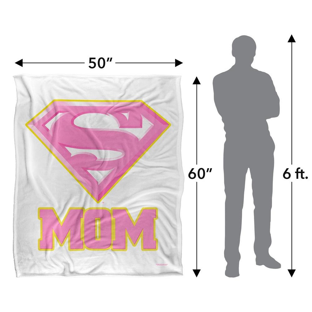 Multicoloured - Pack Shot - Superman Mom Logo Blanket