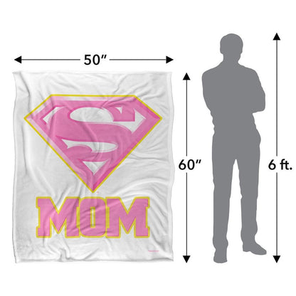 Multicoloured - Pack Shot - Superman Mom Logo Blanket