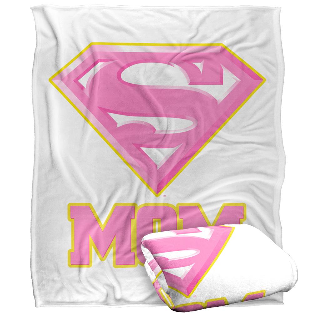 Multicoloured - Side - Superman Mom Logo Blanket