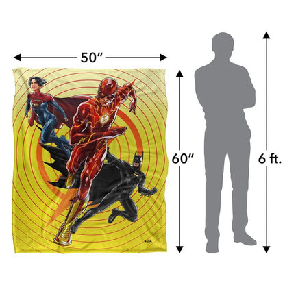 Multicoloured - Pack Shot - The Flash Cartoon Blanket