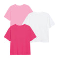 Light Pink-Dark Pink-White - Back - Peppa Pig Girls Friends & Family Characters T-Shirt (Pack of 3)