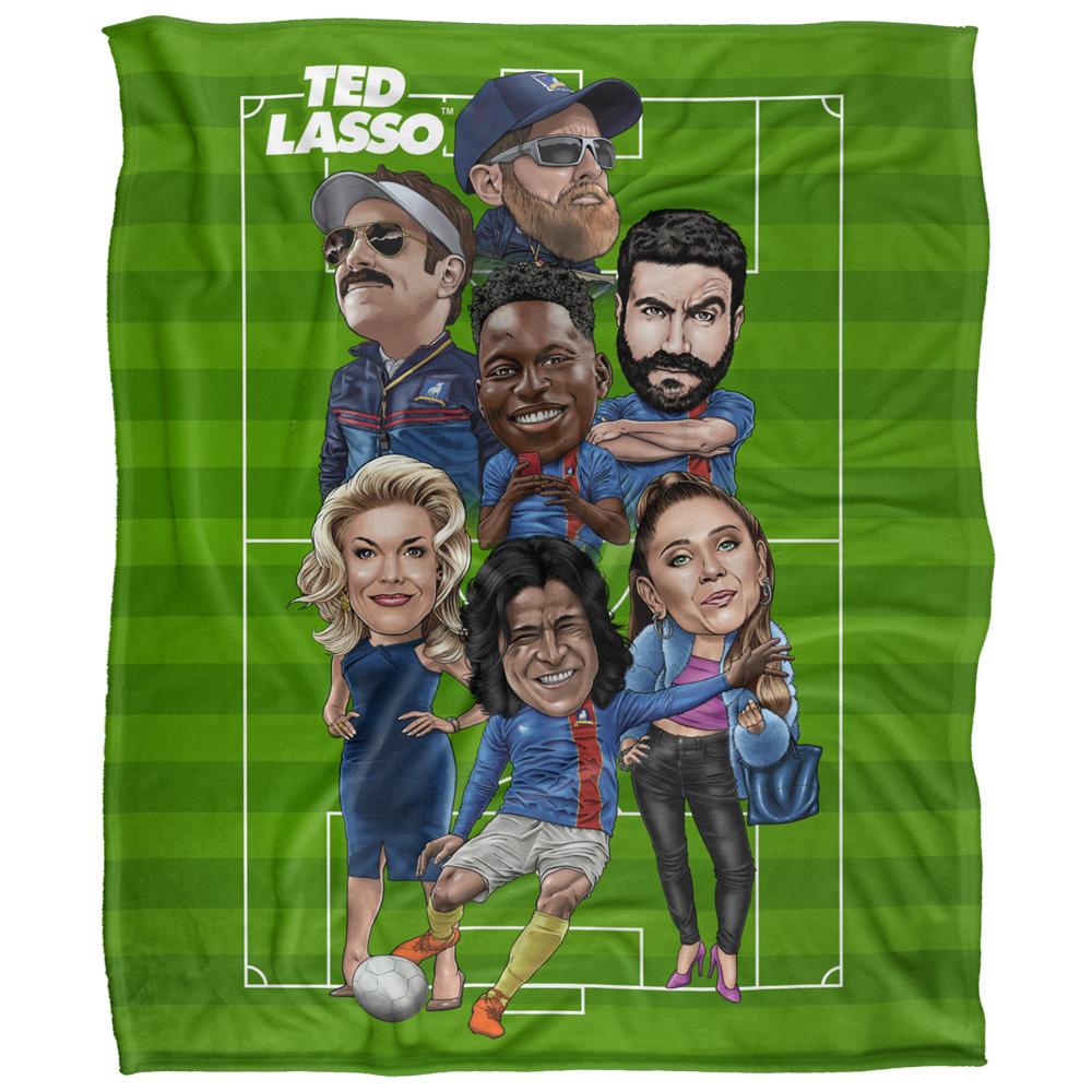 Multicoloured - Front - Ted Lasso Characters Blanket