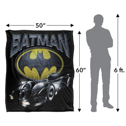 Multicoloured - Pack Shot - Batman Batmobile Logo Blanket