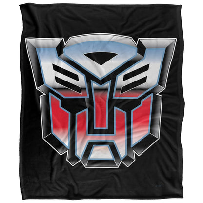 White - Front - Transformers Autobots Logo Blanket