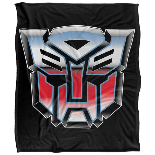 White - Front - Transformers Autobots Logo Blanket