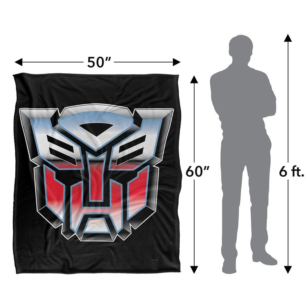 White - Pack Shot - Transformers Autobots Logo Blanket