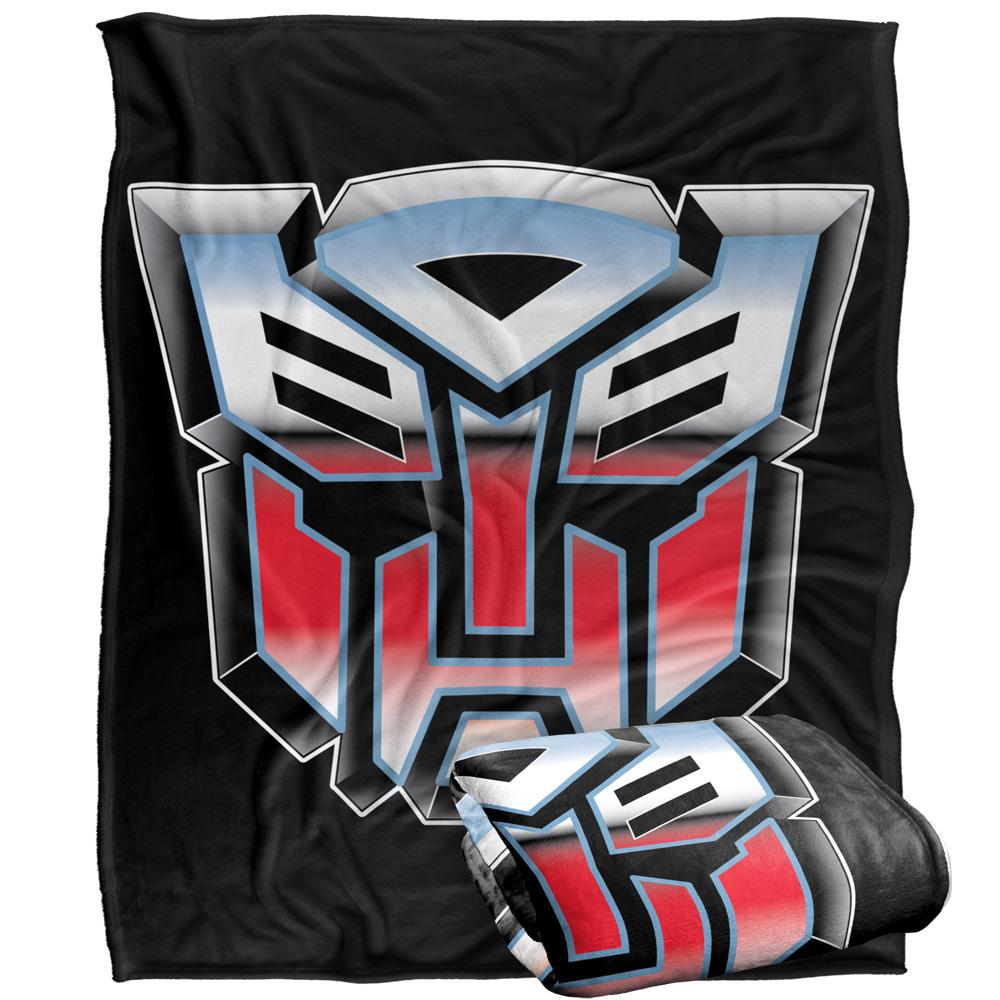 White - Side - Transformers Autobots Logo Blanket