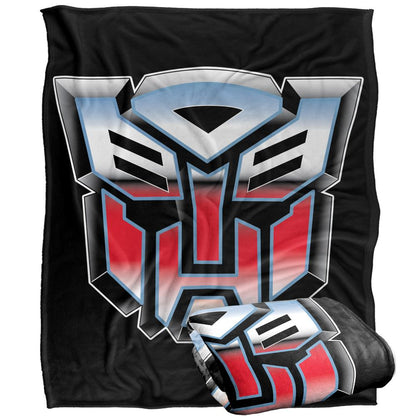 White - Side - Transformers Autobots Logo Blanket