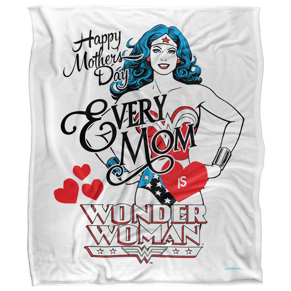 Multicoloured - Front - Justice League Every Mom Is Wonder Woman Blanket