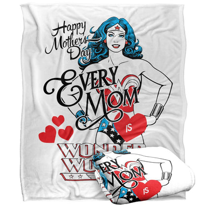 Multicoloured - Side - Justice League Every Mom Is Wonder Woman Blanket