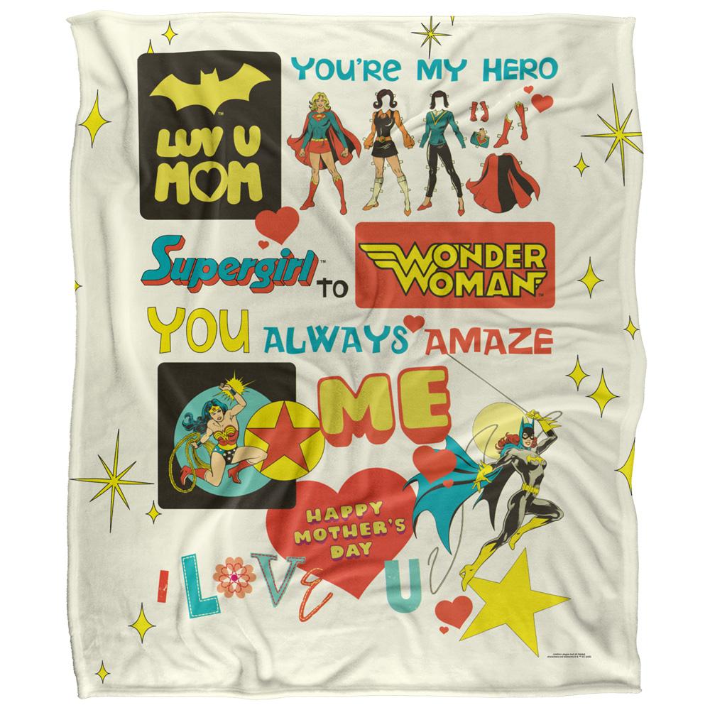 Multicoloured - Front - Justice League You´re My Hero Mothers Day Blanket