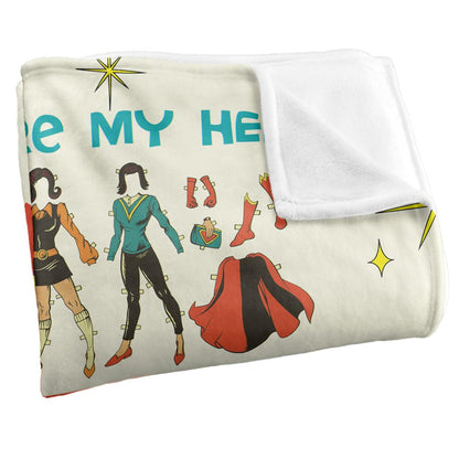 Multicoloured - Back - Justice League You´re My Hero Mothers Day Blanket