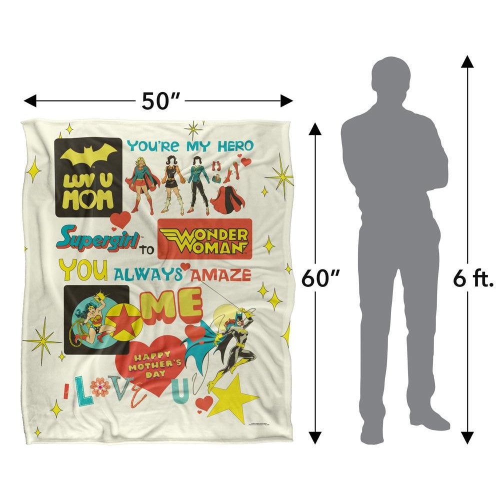 Multicoloured - Pack Shot - Justice League You´re My Hero Mothers Day Blanket