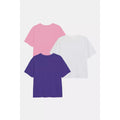 Pink-White-Purple - Back - Encanto Girls Power Flowers T-Shirt (Pack of 3)