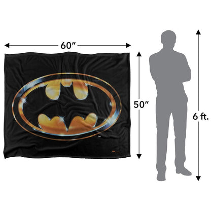Multicoloured - Pack Shot - Batman Golden Logo Blanket