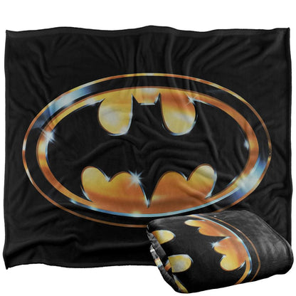 Multicoloured - Side - Batman Golden Logo Blanket