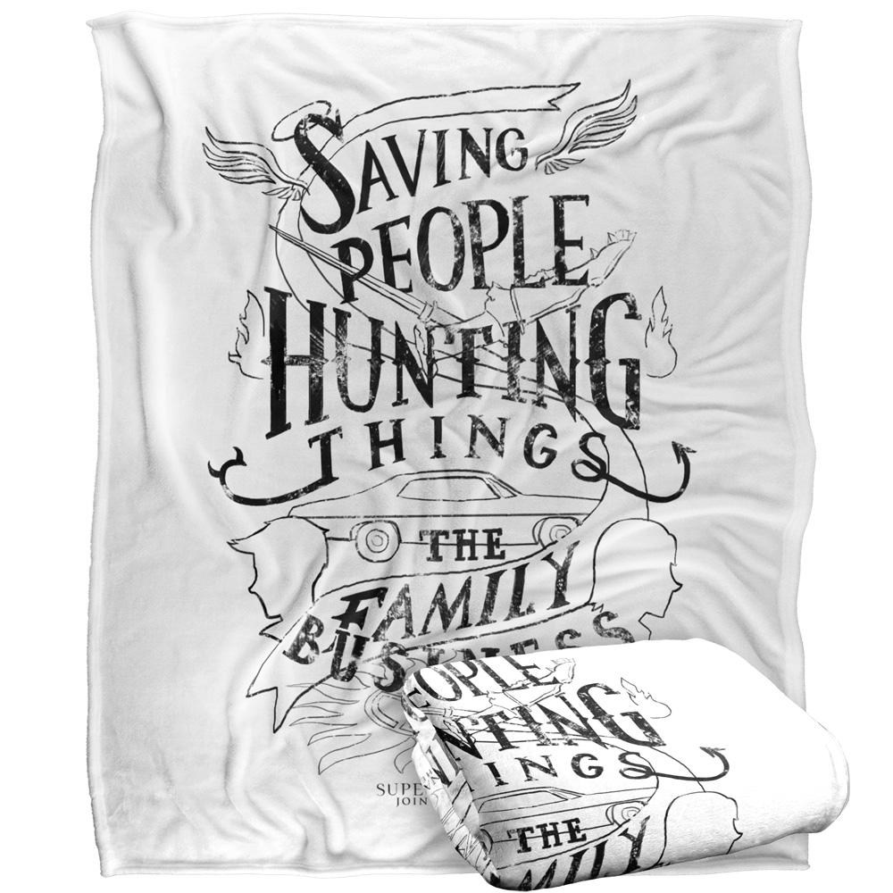 Multicoloured - Side - Supernatural Family Business Blanket