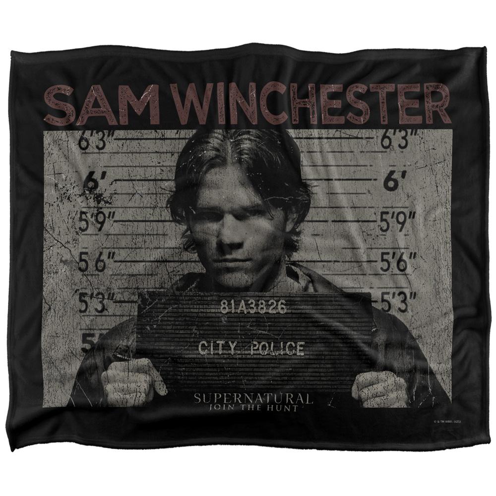 Multicoloured - Front - Supernatural Mugshot Sam Winchester Blanket