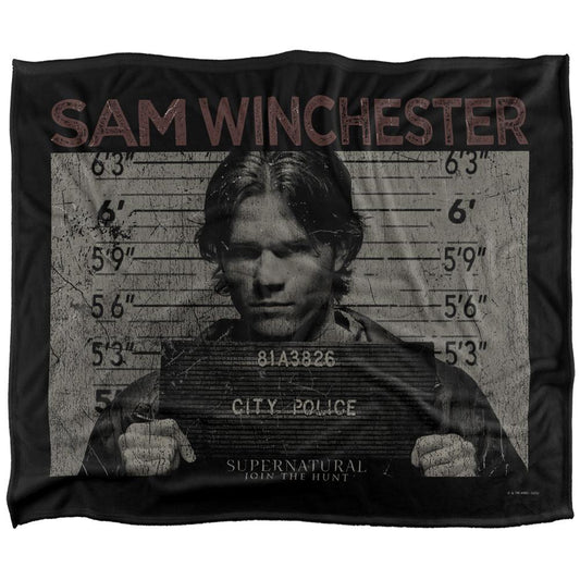Multicoloured - Front - Supernatural Mugshot Sam Winchester Blanket