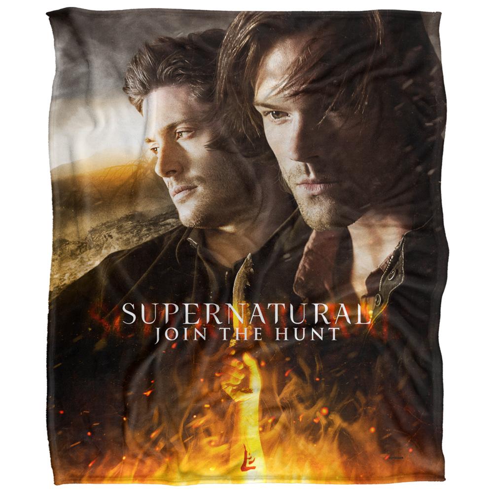 Multicoloured - Front - Supernatural Join The Hunt Flames Blanket