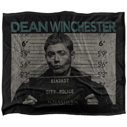 Multicoloured - Front - Supernatural Mugshot Dean Winchester Blanket