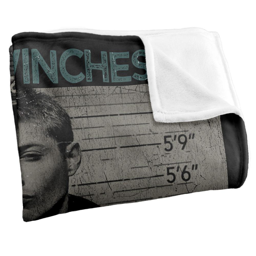 Multicoloured - Back - Supernatural Mugshot Dean Winchester Blanket