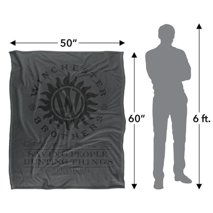 Multicoloured - Pack Shot - Supernatural Winchester Bros Logo Blanket