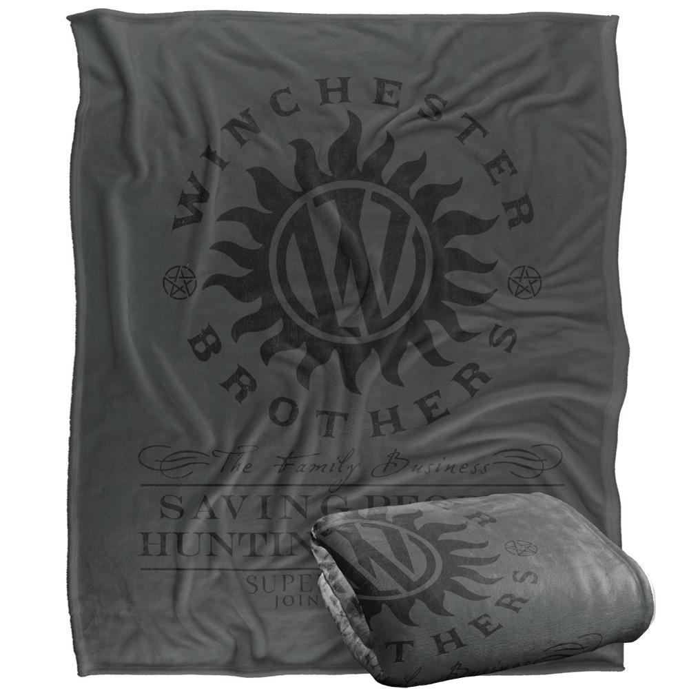 Multicoloured - Side - Supernatural Winchester Bros Logo Blanket