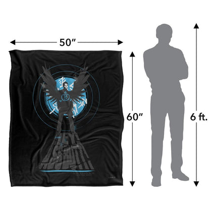 Multicoloured - Pack Shot - Supernatural Hey Assbutt Castiel Blanket