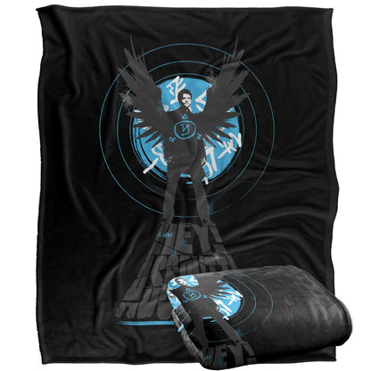 Multicoloured - Side - Supernatural Hey Assbutt Castiel Blanket