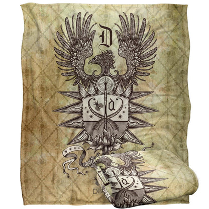 Multicoloured - Side - Fantastic Beasts Crest Dumbledore Blanket