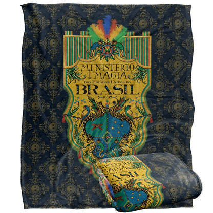 Multicoloured - Side - Fantastic Beasts Ministerio Da Magia Blanket