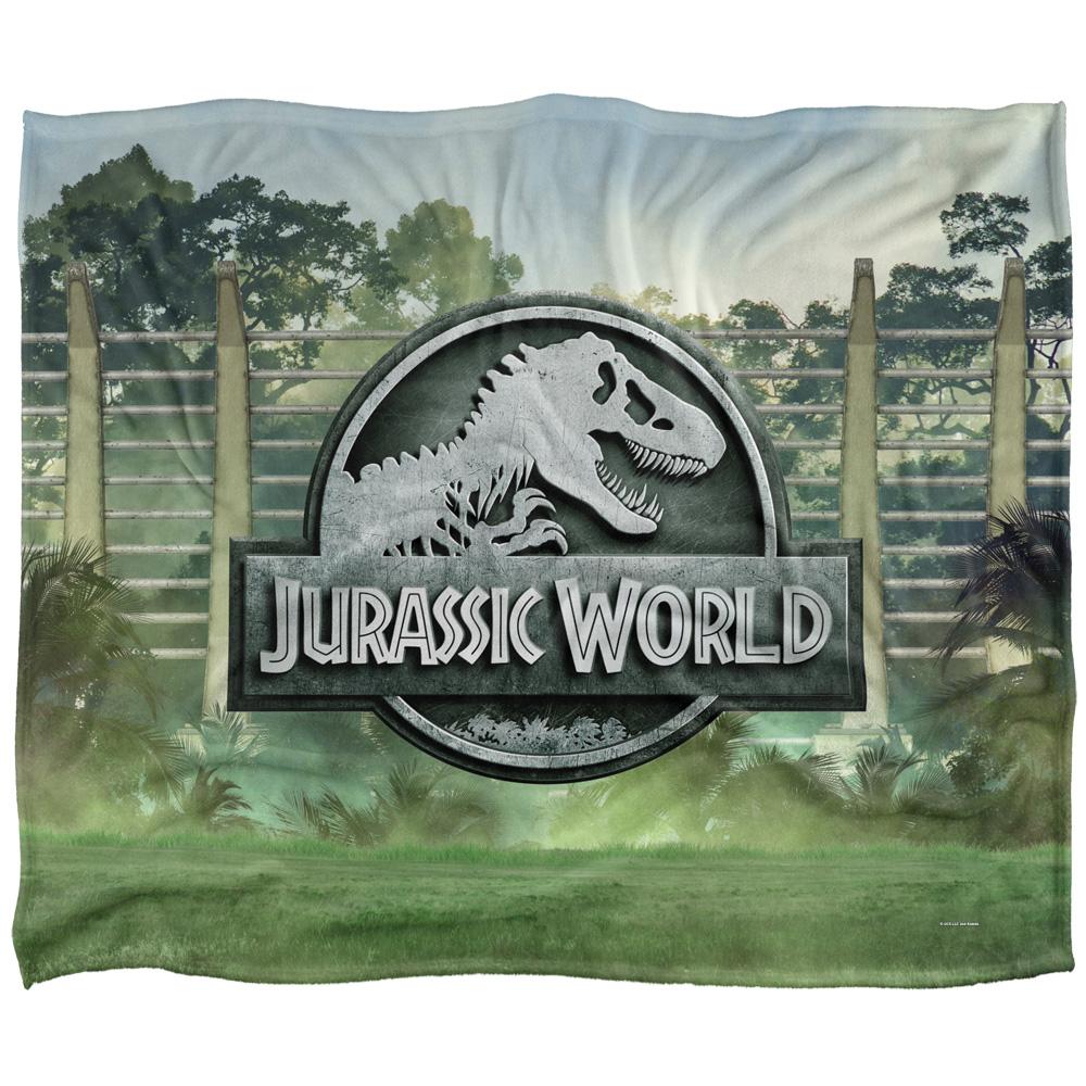 White - Front - Jurassic World Fence Blanket