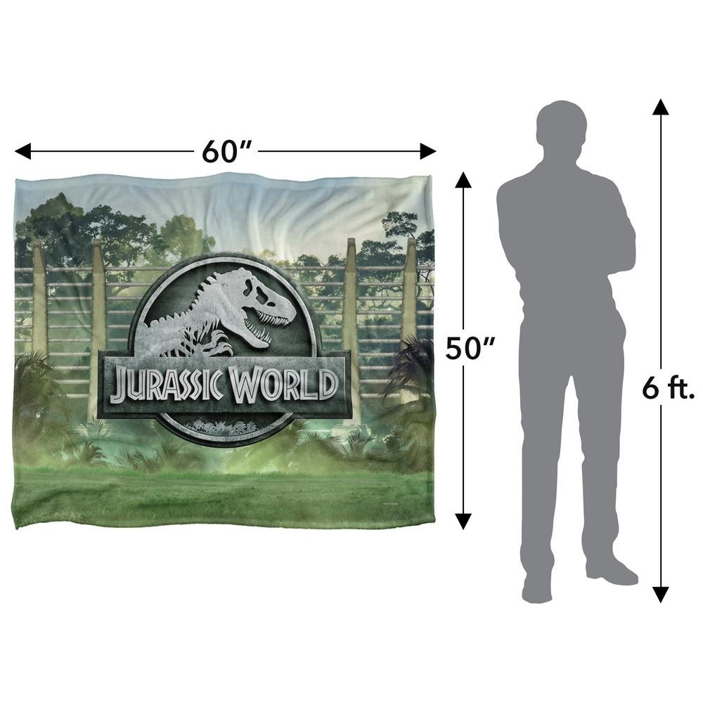 White - Pack Shot - Jurassic World Fence Blanket