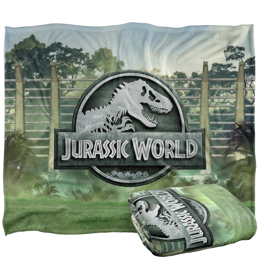 White - Side - Jurassic World Fence Blanket