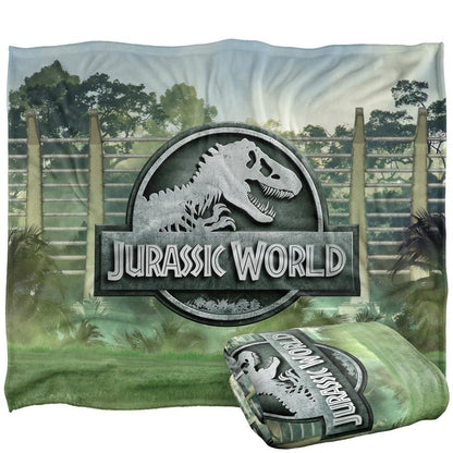 White - Side - Jurassic World Fence Blanket