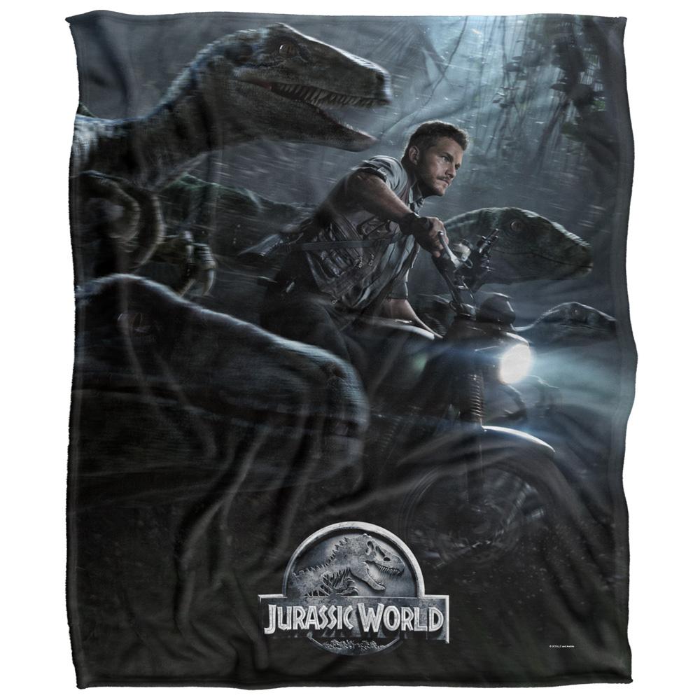 Multicoloured - Front - Jurassic World Raptor Blanket