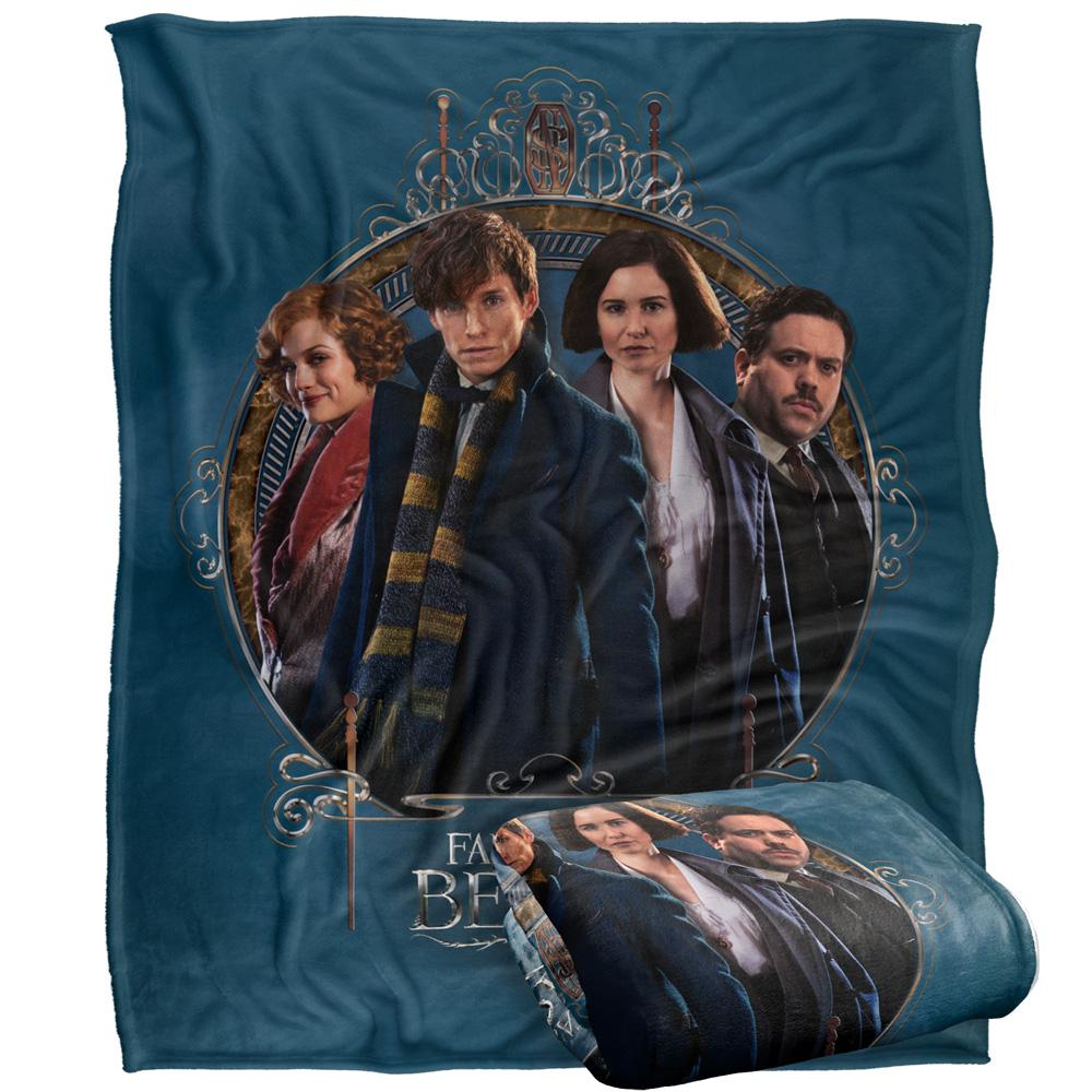 Multicoloured - Side - Fantastic Beasts Group Shot Blanket