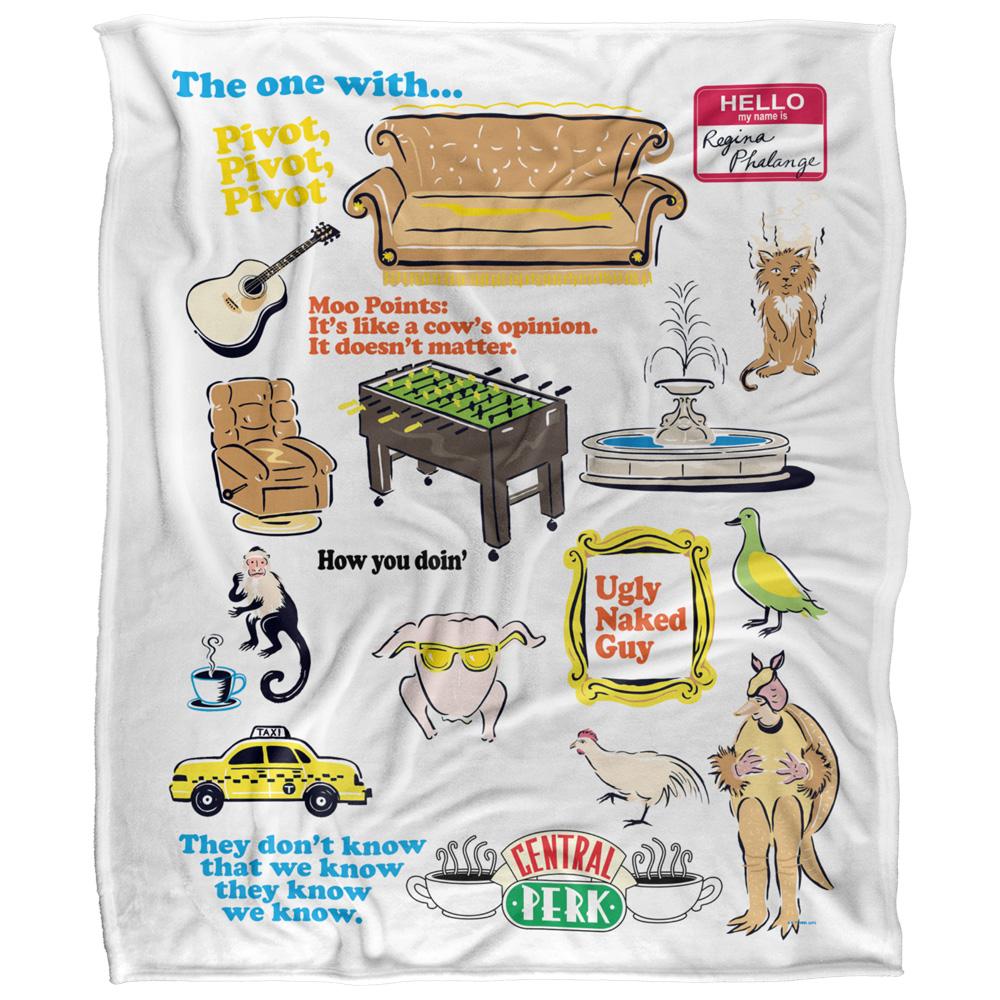 Multicoloured - Front - Friends The One WIth The... Icons Blanket