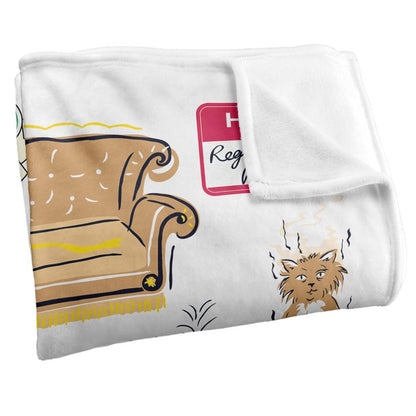 Multicoloured - Back - Friends The One WIth The... Icons Blanket