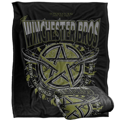 Multicoloured - Side - Supernatural Winchester Bros Blanket