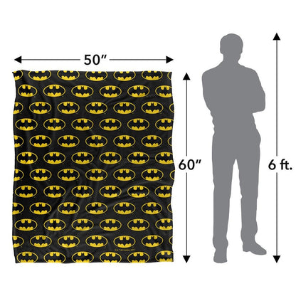 Multicoloured - Pack Shot - Batman All Over Logo Blanket