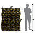 Multicoloured - Pack Shot - Batman All Over Logo Blanket