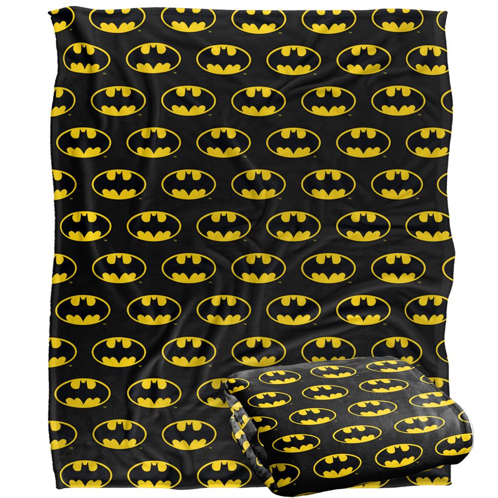 Multicoloured - Side - Batman All Over Logo Blanket