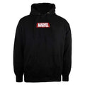 Black - Front - Marvel Mens Box Logo Hoodie
