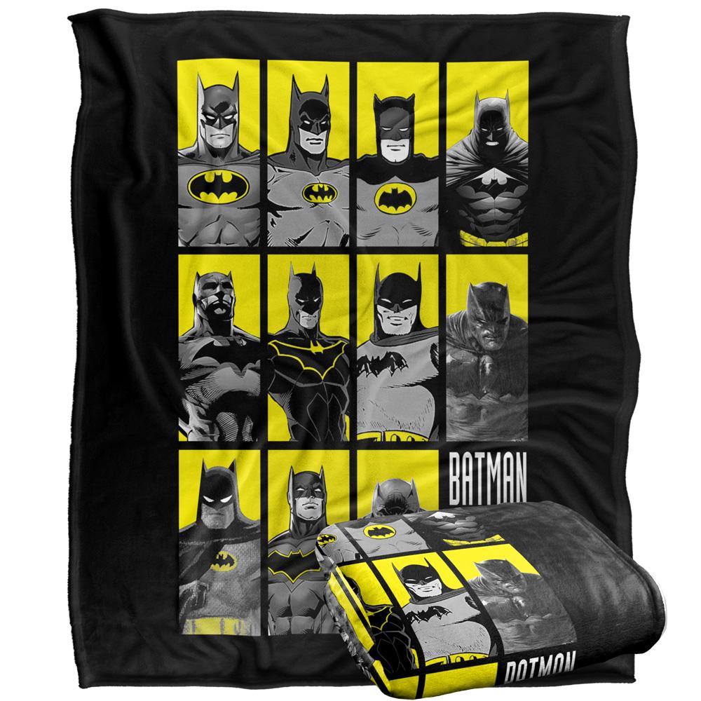 Multicoloured - Side - Batman Character Montage 80th Blanket
